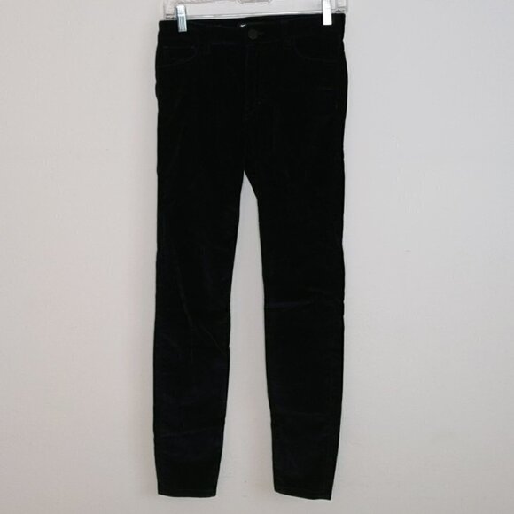 Maje Soft Velour Navy Blue Pants - Picture 1 of 6